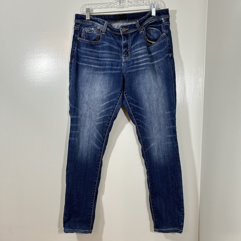 Buckle Black Women's Fit No. 53 Jeans Size 32 Blue Ankle Skinny Whiskers Faded